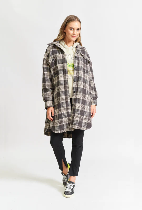 Stylish Check Shirt Jacket for Men & Women - Casual Flannel Shacket for Fall & Winter - Perfect for Outdoor Activities, Layering, and Everyday Wear