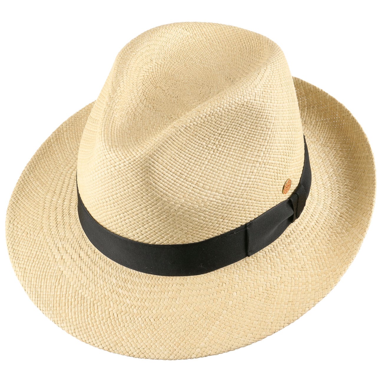 Mayser Albenga Panama Bogart Hat - Classic Men's Summer Straw Fedora - Perfect for Beach, Outdoor & Casual Wear