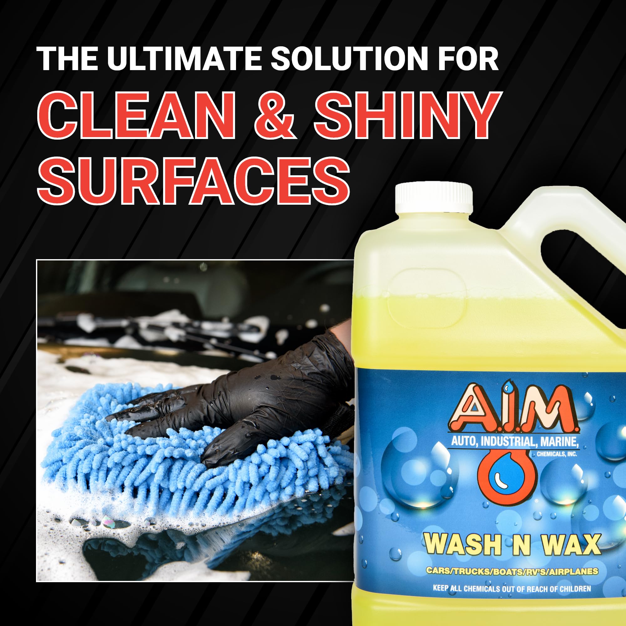Premium Car Wash Soap with Wax - pH Balanced Formula (1 Quart) for Shiny, Protected Cars - Ideal for Home & Professional Auto Detailing