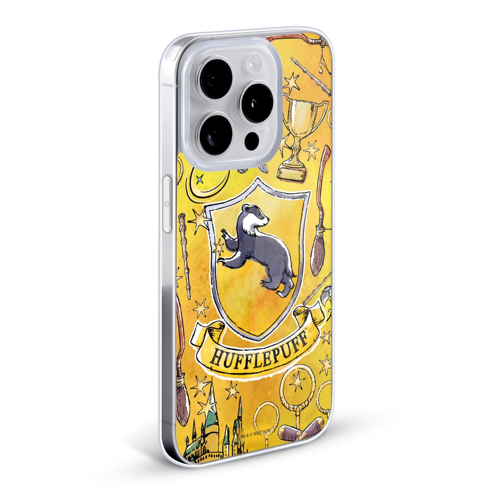Head Case Designs Officially Licensed Harry Potter Hufflepuff iPhone 11 Pro Max Case - Deathly Hallows XIII Soft Gel Cover for Protection & Style | Perfect for Fans, Daily Use & Gift Giving