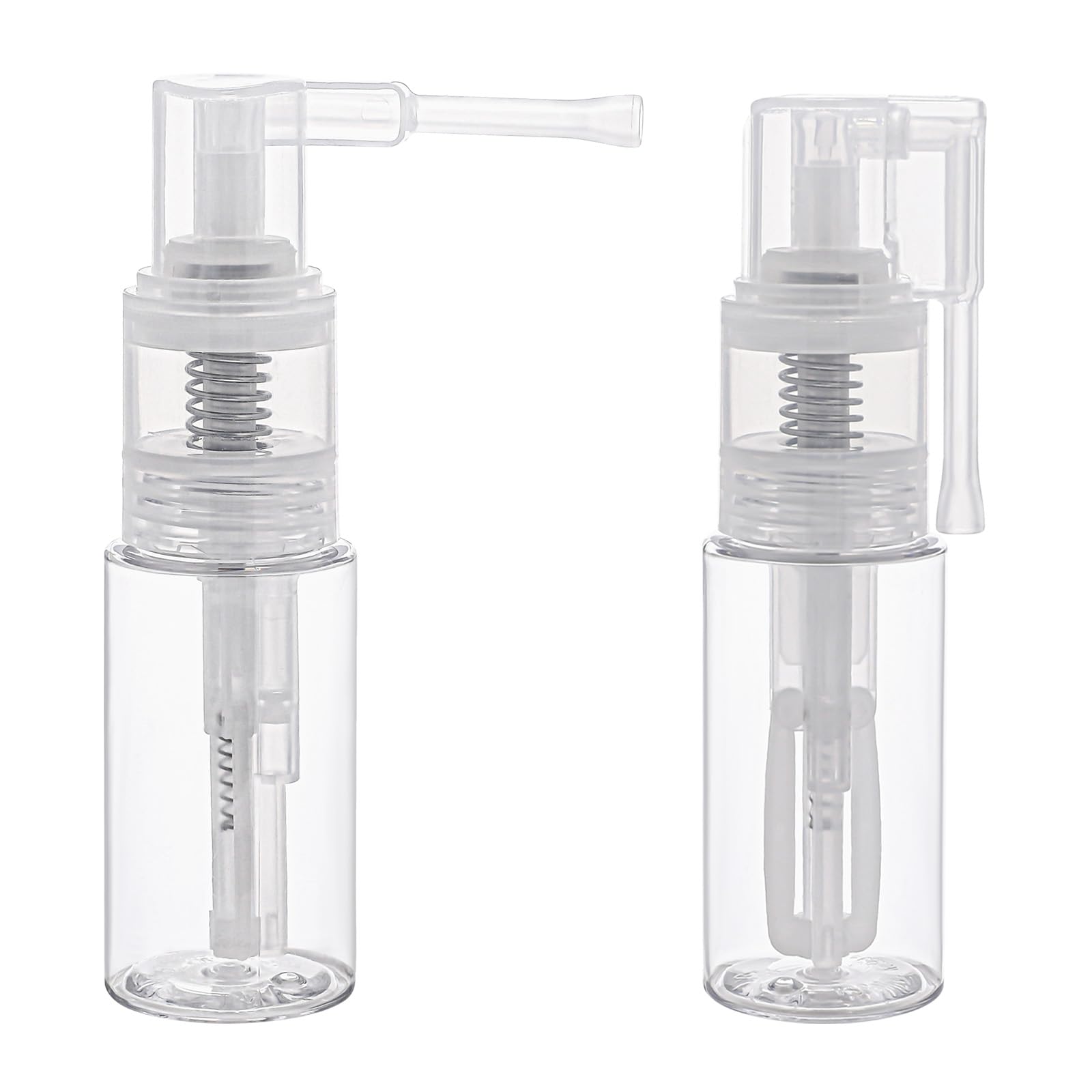 2 Pack Empty Powder Spray Bottles for Makeup, Glitter, Dusting & Dry Cleaning - Refillable Cosmetic & Barber Spray Bottles for Cake Decorating, Crafts & Salon Use