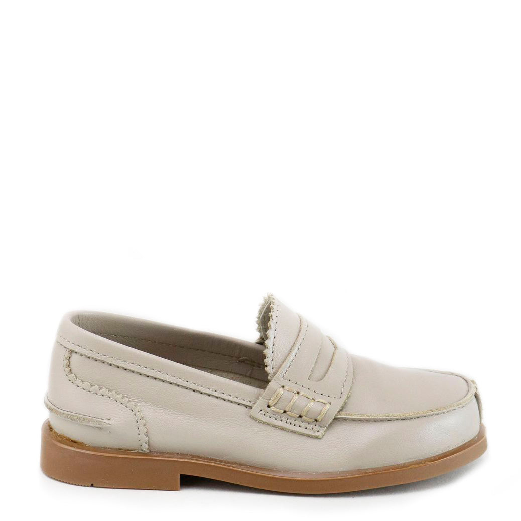 Premium Stone Leather Penny Loafers for Men - Classic Slip-On Dress Shoes for Business, Casual & Office Wear