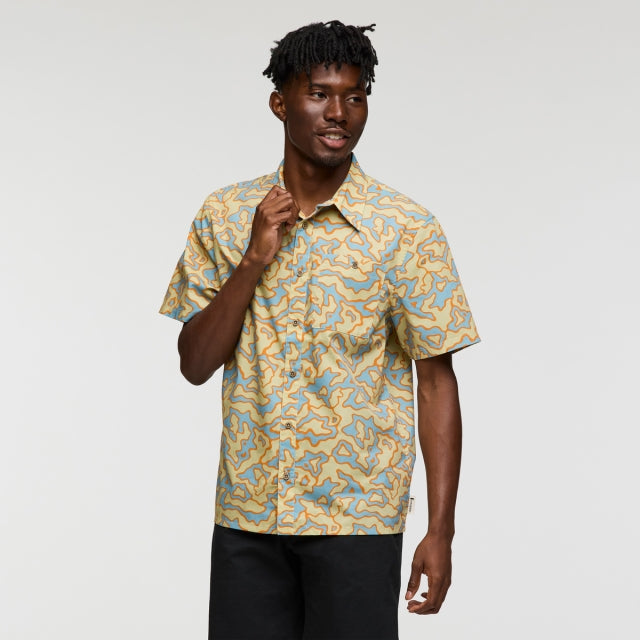 Men's Summer Short Sleeve Button Up Shirt - Stylish Casual Hawaiian Print Shirt for Beach Vacation, Outdoor Party & Summer Fashion