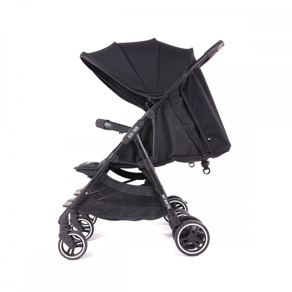 Baby Monsters Kuki Twin Compact Stroller - Lightweight Double Stroller for Twins & Siblings | Perfect for Travel, Shopping & Daily Walks