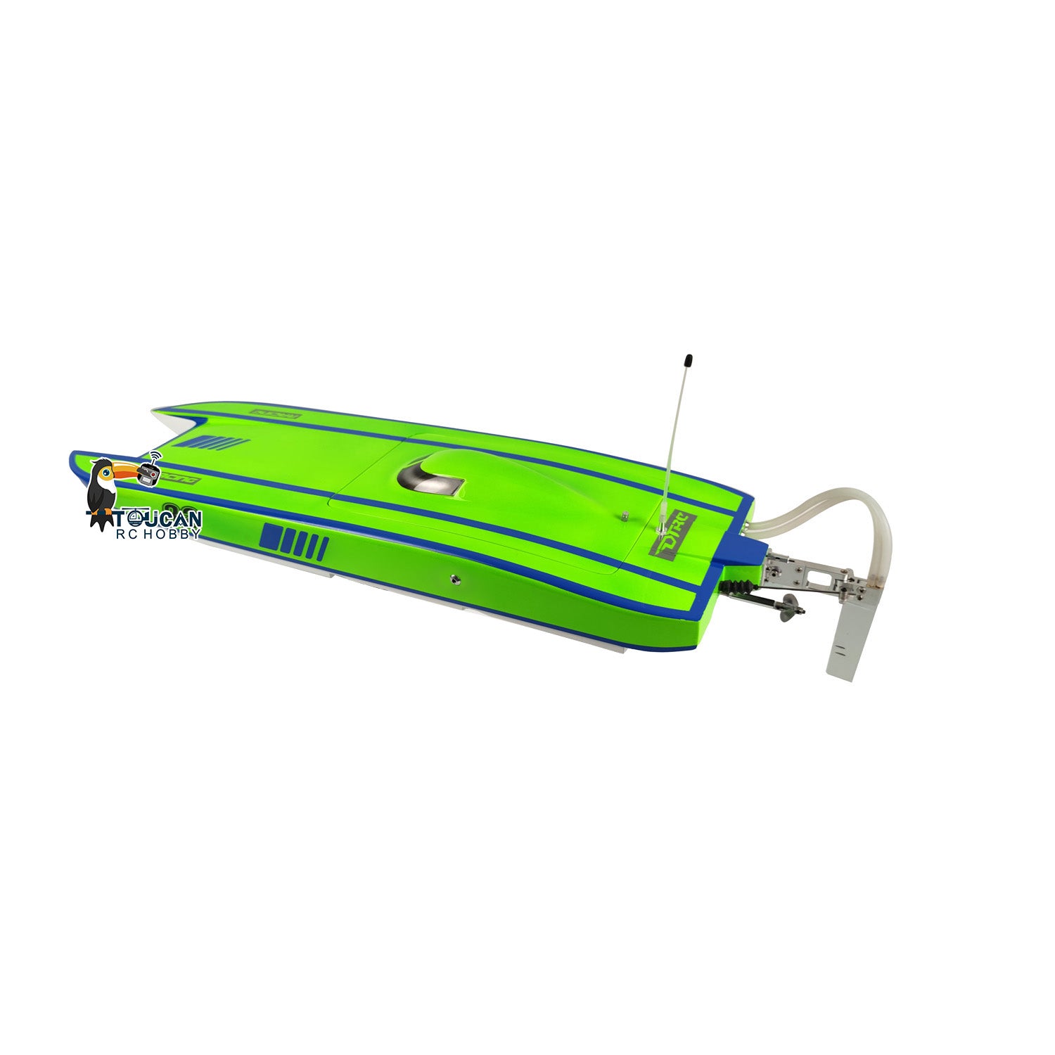 High-Speed E32 Fiberglass Catamaran Green Electric RC Racing Boat - PNP with Motor, Servo, ESC & CNC Cooling System | US Stock | Perfect for Lake Racing & RC Hobby Enthusiasts