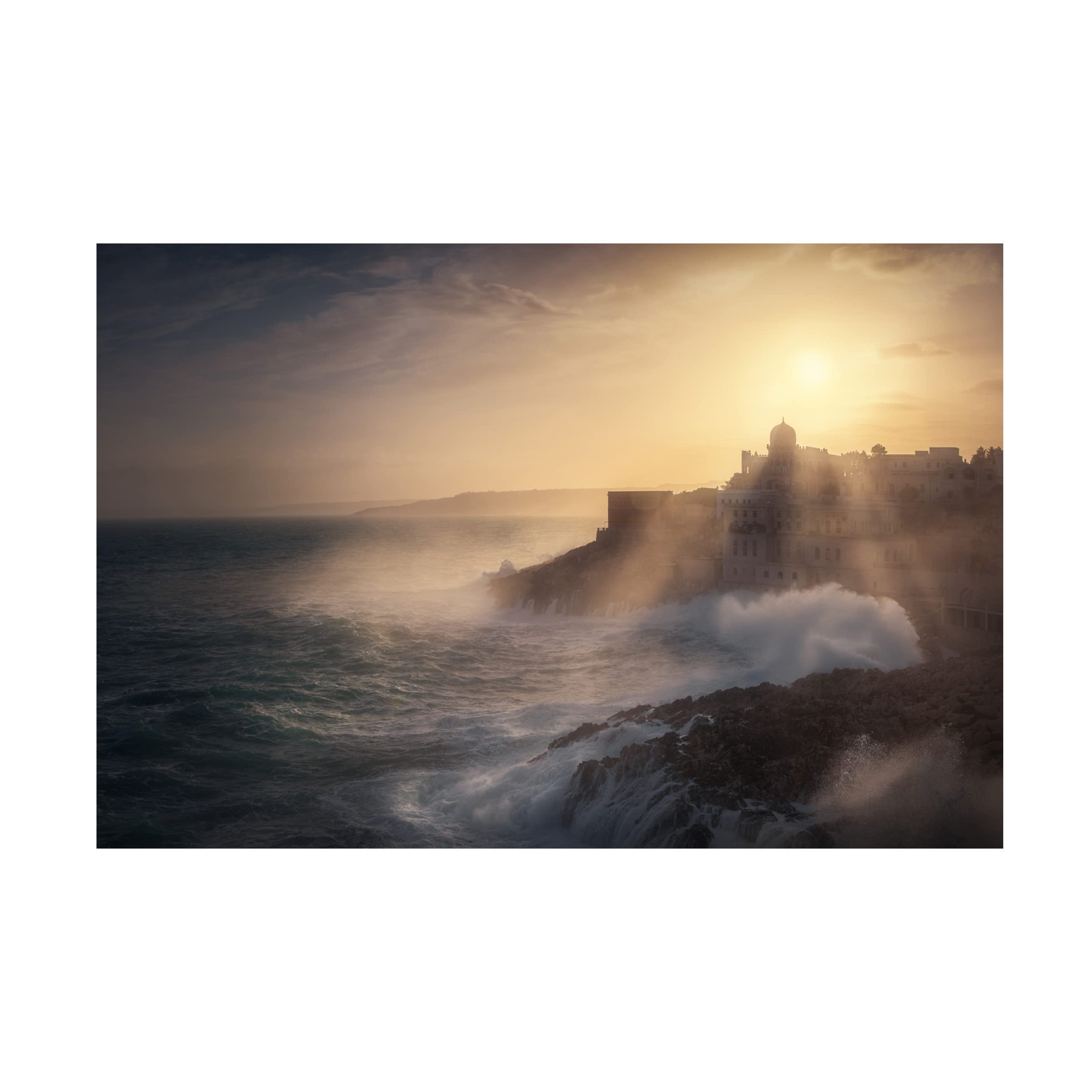 Trademark Fine Art 'Perfect Storm' Canvas Wall Art by Pierandrea Folle - Stunning Ocean Wave Painting for Living Room, Bedroom & Office Decor
