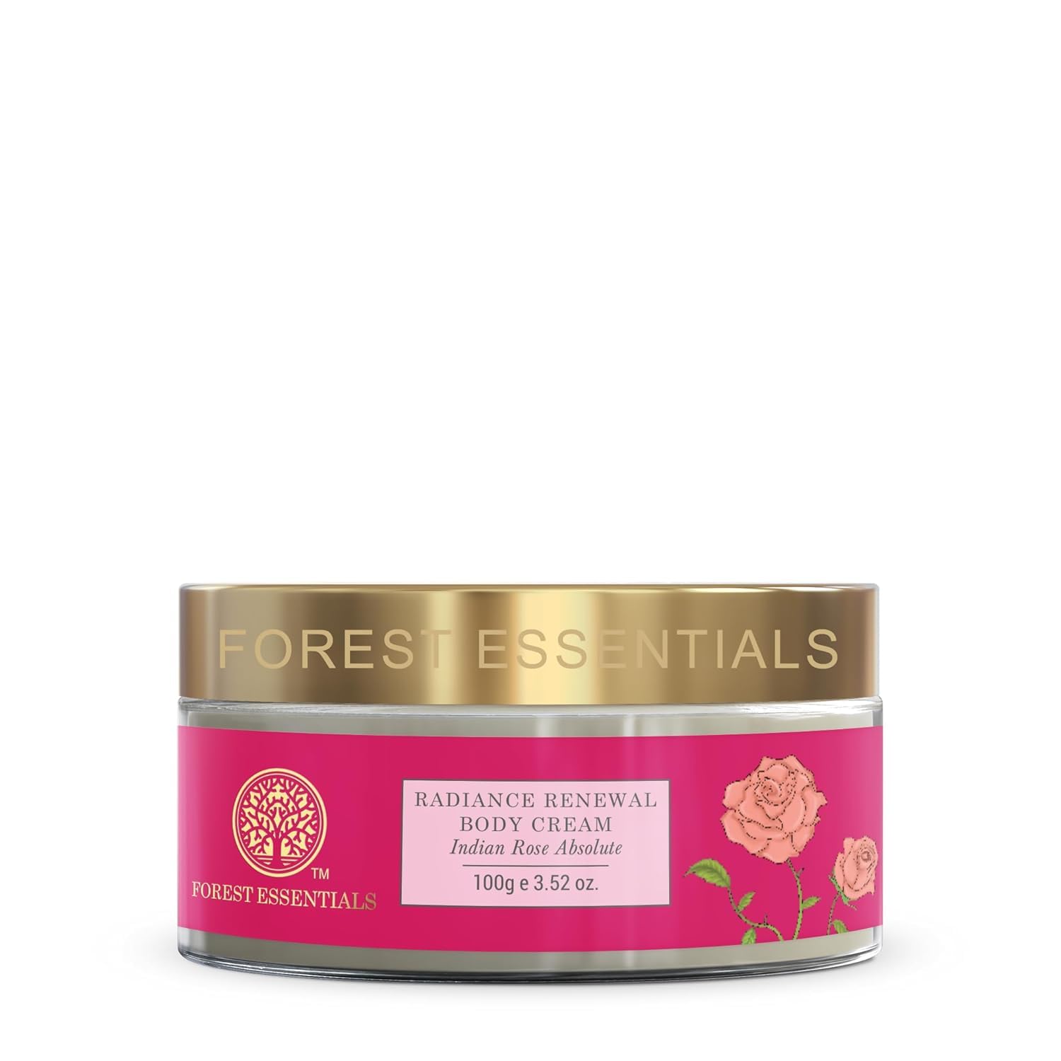 Forest Essentials Radiance Renewal Body Cream with Indian Rose Absolute | Ayurvedic Moisturizing Cream for Dry Skin | Shea Butter & Rose Oil for Glowing Skin | Luxurious Hydration for Daily Body Care & Spa Nights