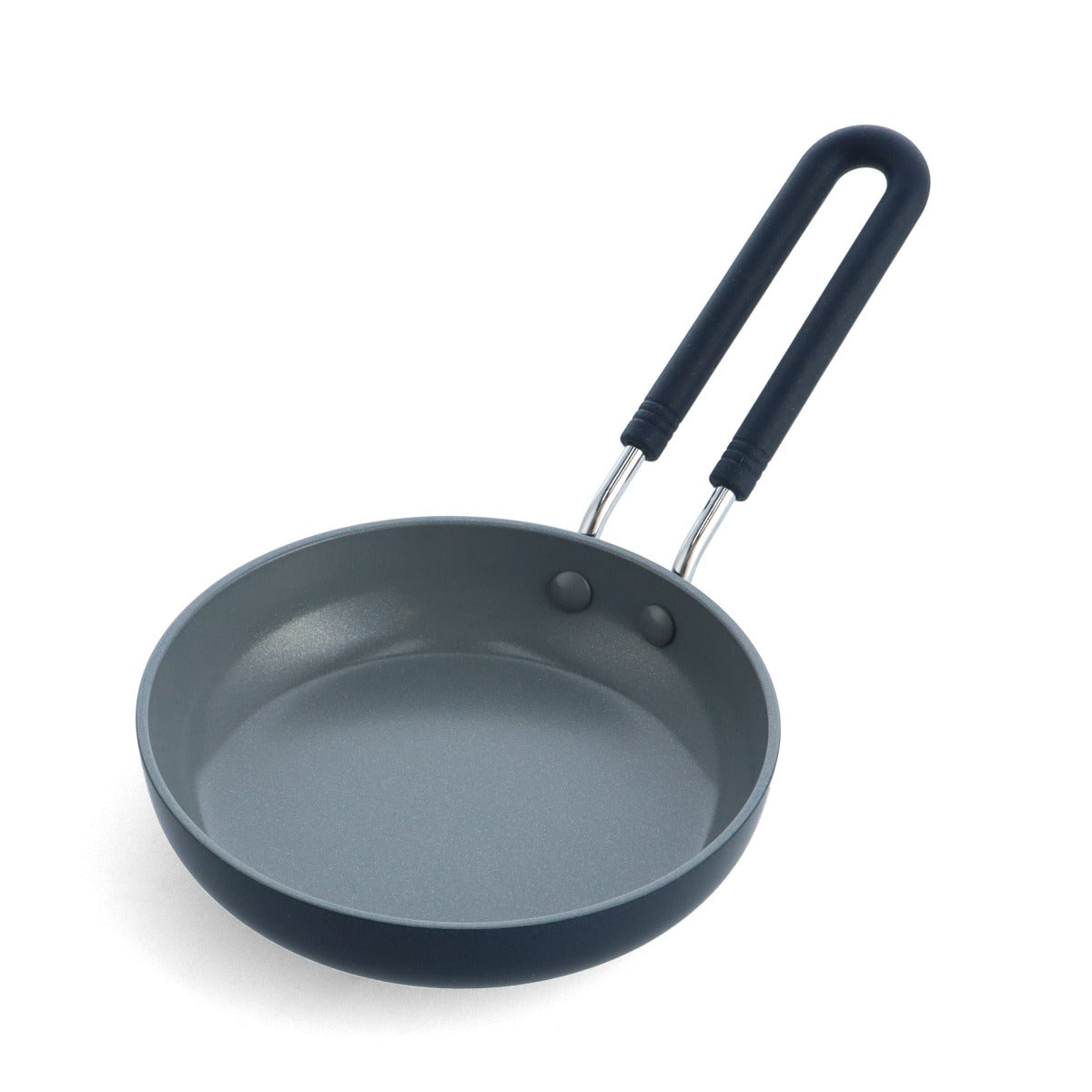 Mini Ceramic Nonstick 5-Inch Frypan - Navy Blue | Perfect for Eggs, Pancakes & Personal Meals | Small Non-Toxic Skillet for Dorms, RVs & Camping