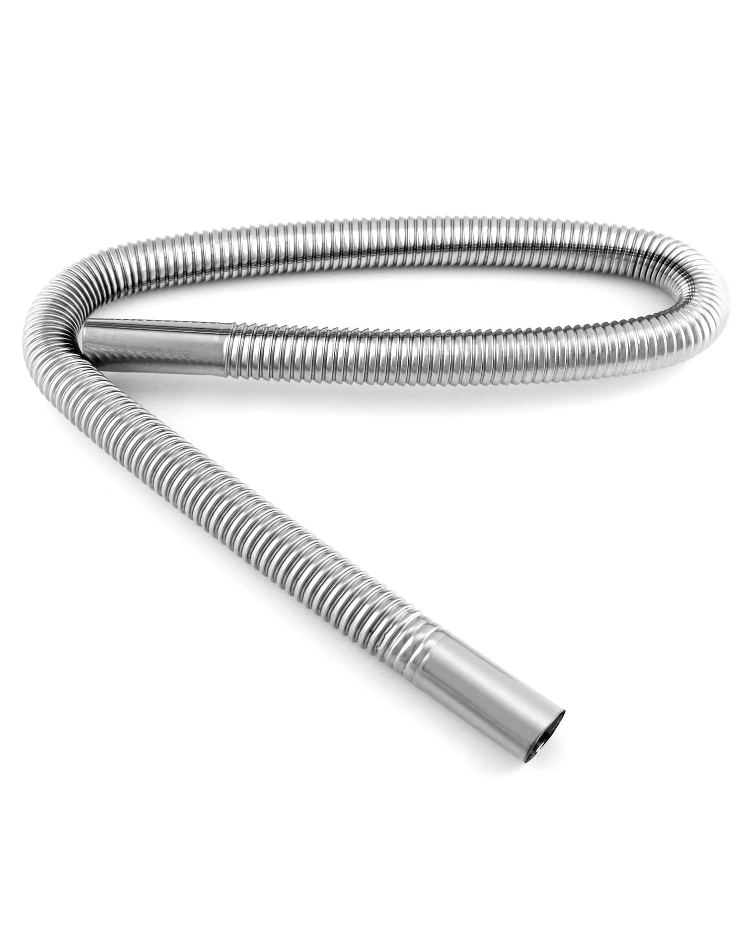 QWORK 1 Inch ID x 100cm Stainless Steel Air Heater Exhaust Pipe - Diesel & Gas Vent Hose for Parking Heaters, RVs, and Trucks - Durable & Corrosion-Resistant for Outdoor Use