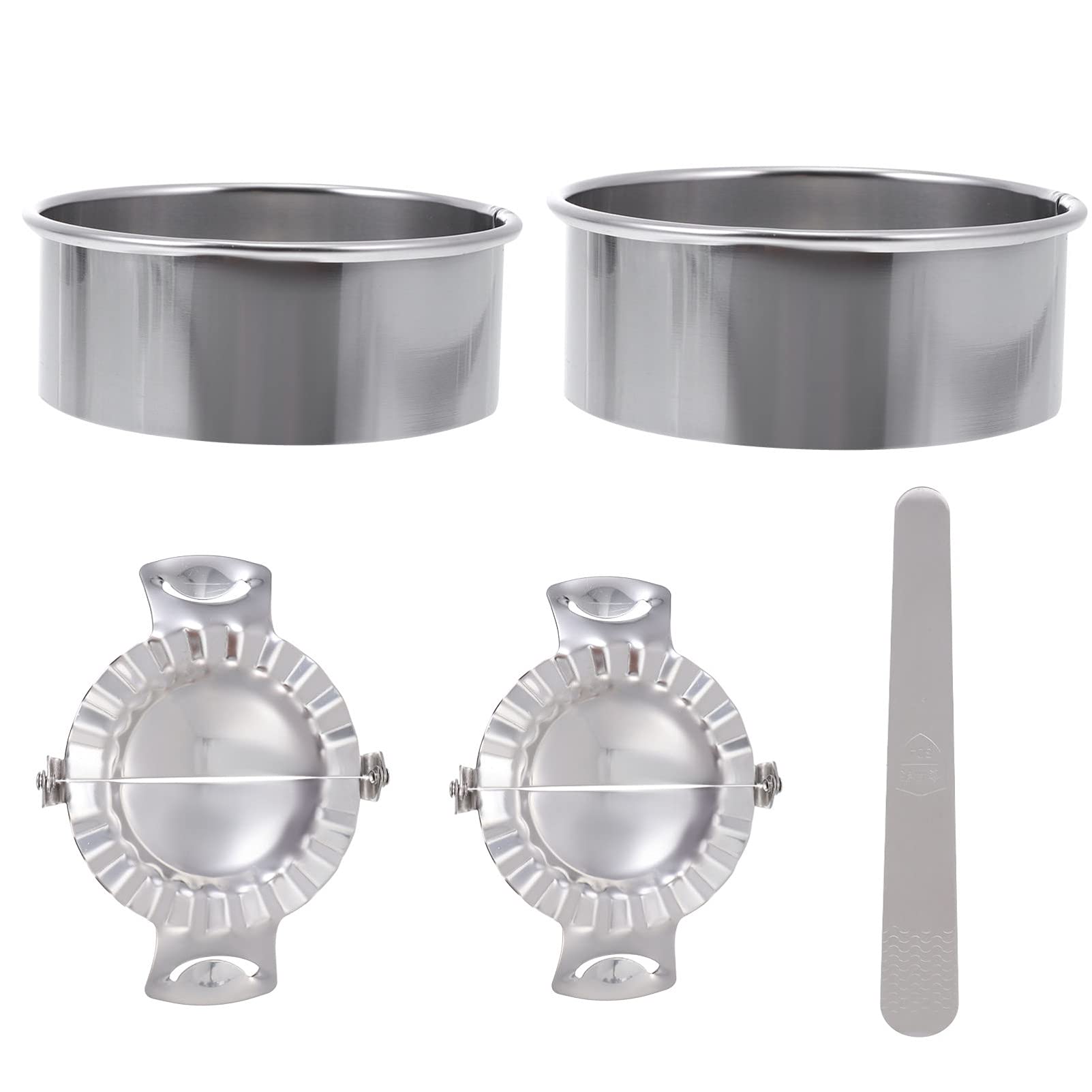 Premium Stainless Steel Ravioli Mould Set - Circle Cookie Cutter, Filling Spoon & Dough Press for Pierogies, Dumplings & Pastries | Kitchen Baking Gadgets for Homemade Pasta, Cookies & Pie Making