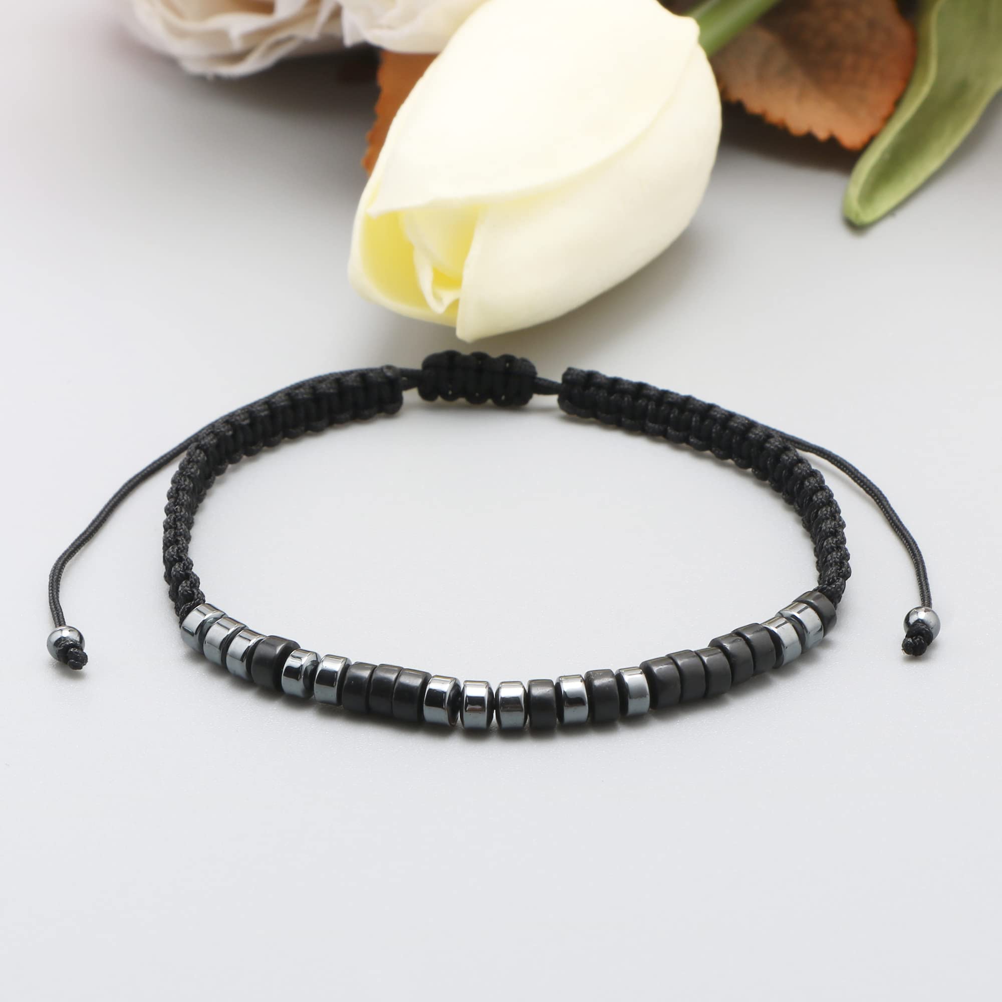 Morse Code Bracelet for Women & Men - Personalized Wooden Wrap Bracelet - Unique Anniversary, Birthday Gifts for Best Friend, Mom, Daughter, Boyfriend, Girlfriend, Husband - Perfect for Couples, Friendship & Special Occasions