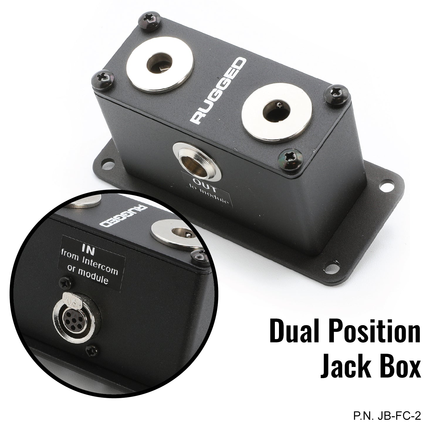 RRP800 Fire & Safety Intercom Jack Box Headset Stations - Durable Communication Solution for Emergency Responders & Industrial Teams
