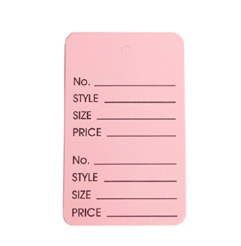 Metronic Marking Tags - 1000 Pack Pink Price Paper Tags (5911) for Retail, Clothing & Inventory Labeling - Durable & Easy to Use