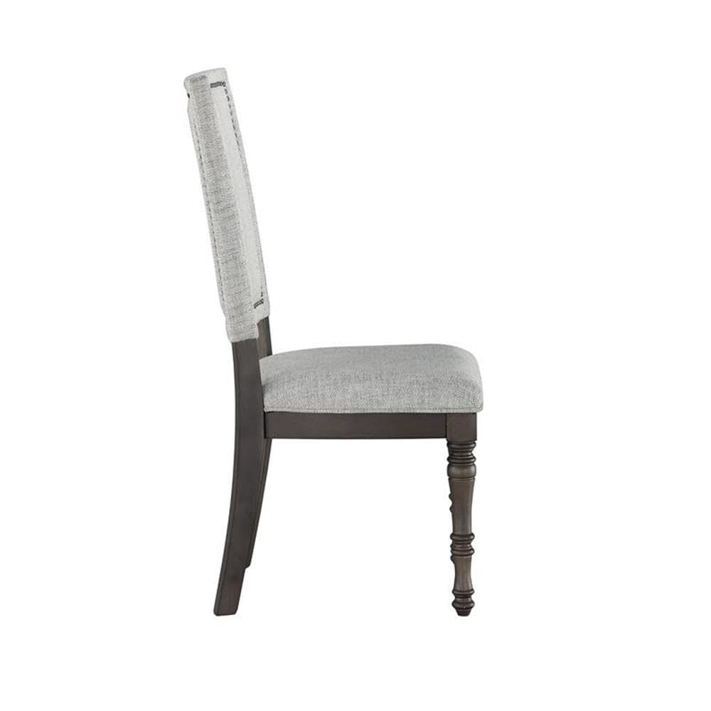 Steve Silver Linnett Sagebrush Upholstered Dining Chairs - Gray Set of 2, Modern Comfortable Kitchen & Dining Room Chairs for Home, Restaurant, or Office Use