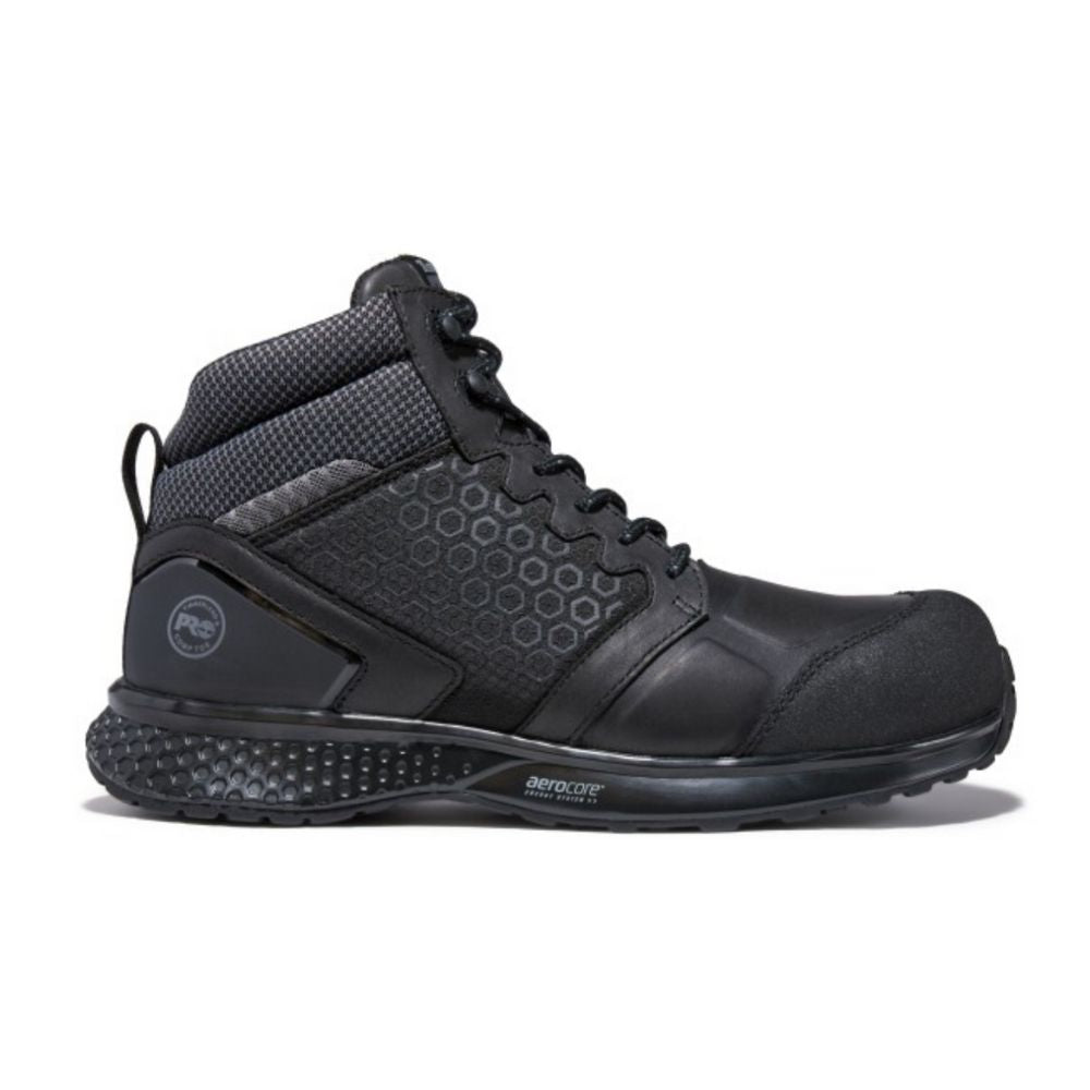 Timberland PRO Reaxion MID Composite Toe Work Shoes for Men - Black (TB0A278X001) | Durable Safety Boots for Construction, Warehouse & Outdoor Work