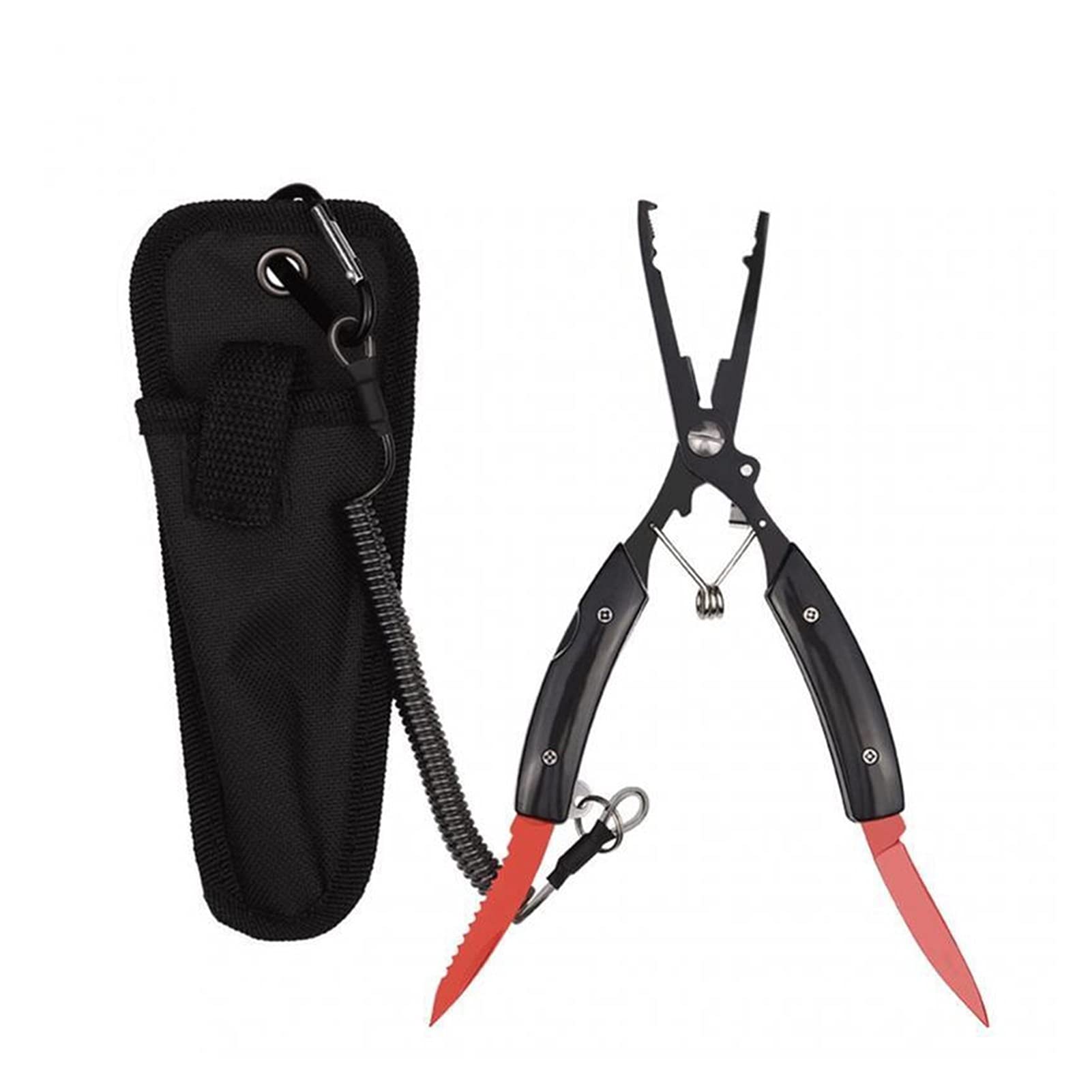 Premium Stainless Steel Folding Fishing Pliers - Multifunctional Hook Remover, Line Cutter & Scissors - Durable, Portable Fishing Tool for Easy Hook Removal & Tackle Maintenance - Ideal for Saltwater, Freshwater & Ice Fishing Adventures