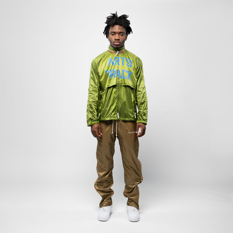 Advisory Board Crystals Art Track Jacket - Green | Stylish Athletic Jacket for Women & Men | Perfect for Running, Gym & Streetwear Fashion
