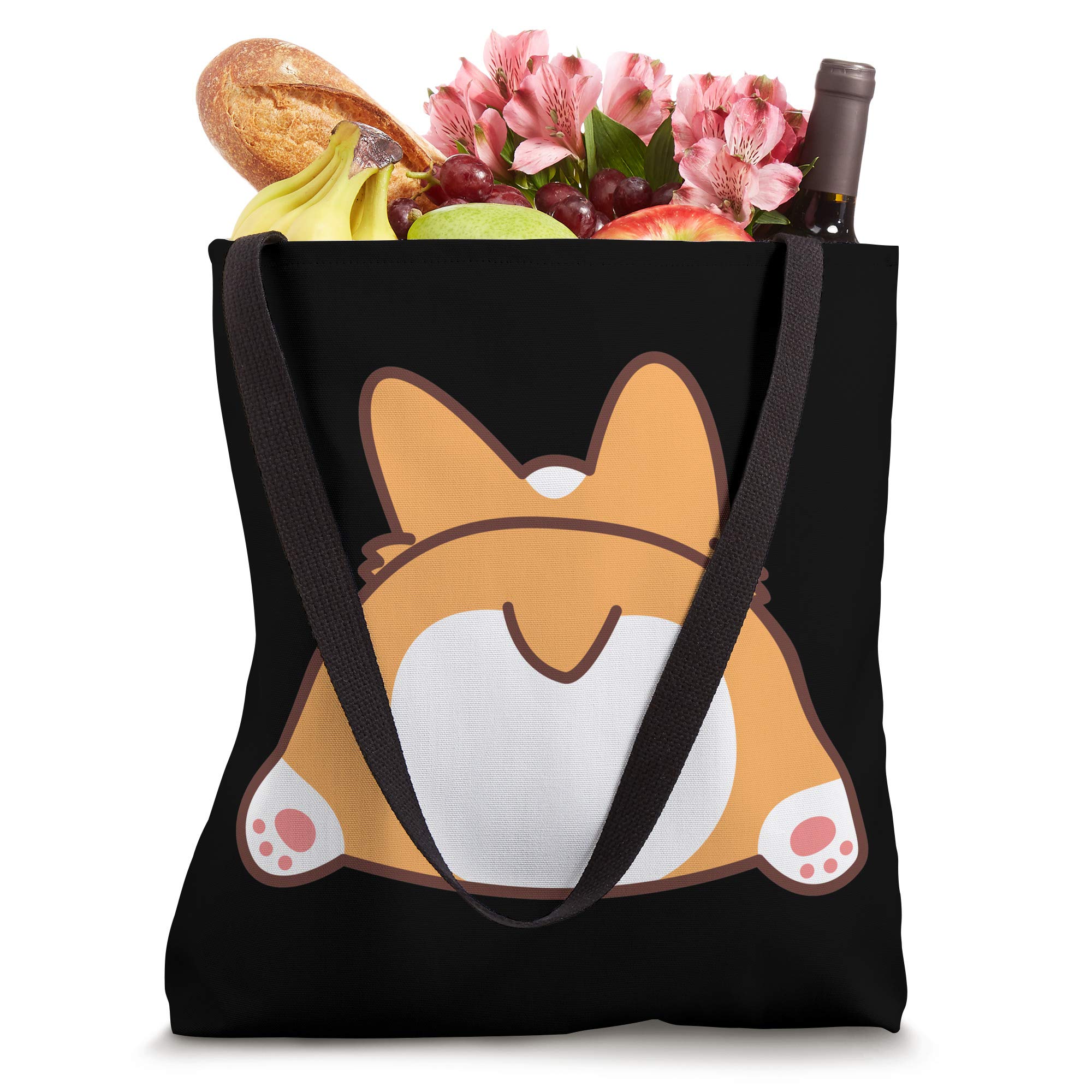 Cute Welsh Corgi Butt Tote Bag - Kawaii Dog Lover Gift for Shopping & Beach