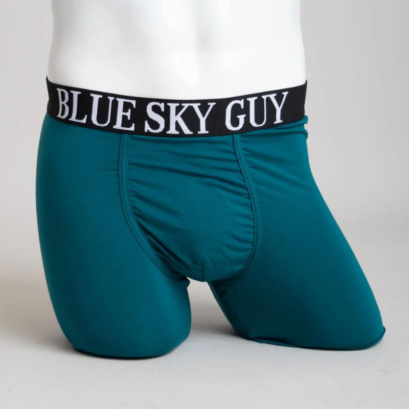Premium Men's Blue Sky Boxer Briefs - Soft Breathable Underwear for Comfort & Support - Ideal for Gym, Workout & Everyday Wear