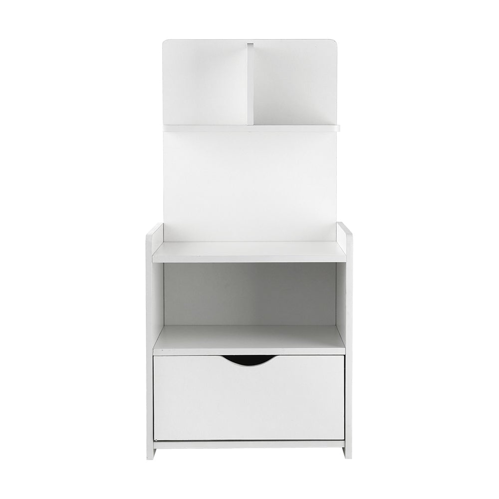 Modern Bedside Table with Drawer and Shelf - Nightstand Storage Cabinet for Bedroom, Living Room & Office - Perfect for Books, Lamps & Essentials