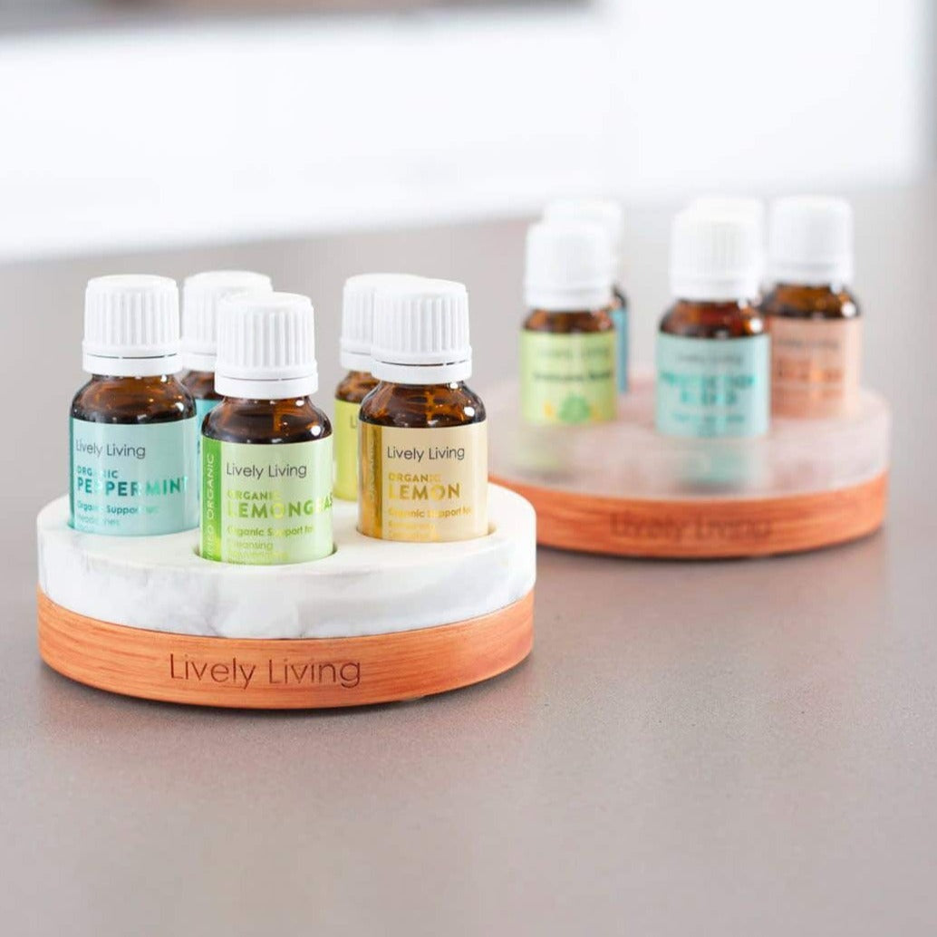 Premium Essential Oil Storage Holder - 12 Bottle Wooden Organizer Box for Aromatherapy Oils - Perfect for Home Spa, Yoga, and Relaxation Therapy