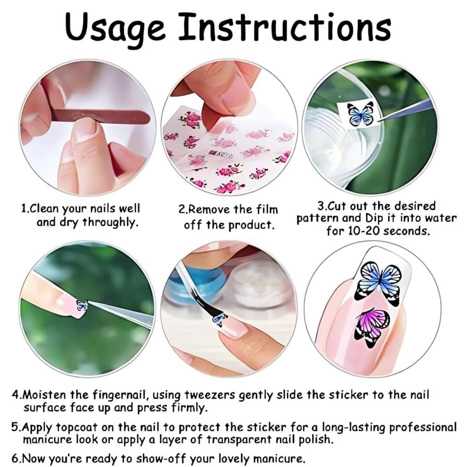 5D Embossed Nail Art Stickers with Seashells, Starfish - Summer Nail Decorations for Women & Girls - Perfect for Beach Vacations, Manicures, DIY Nail Designs