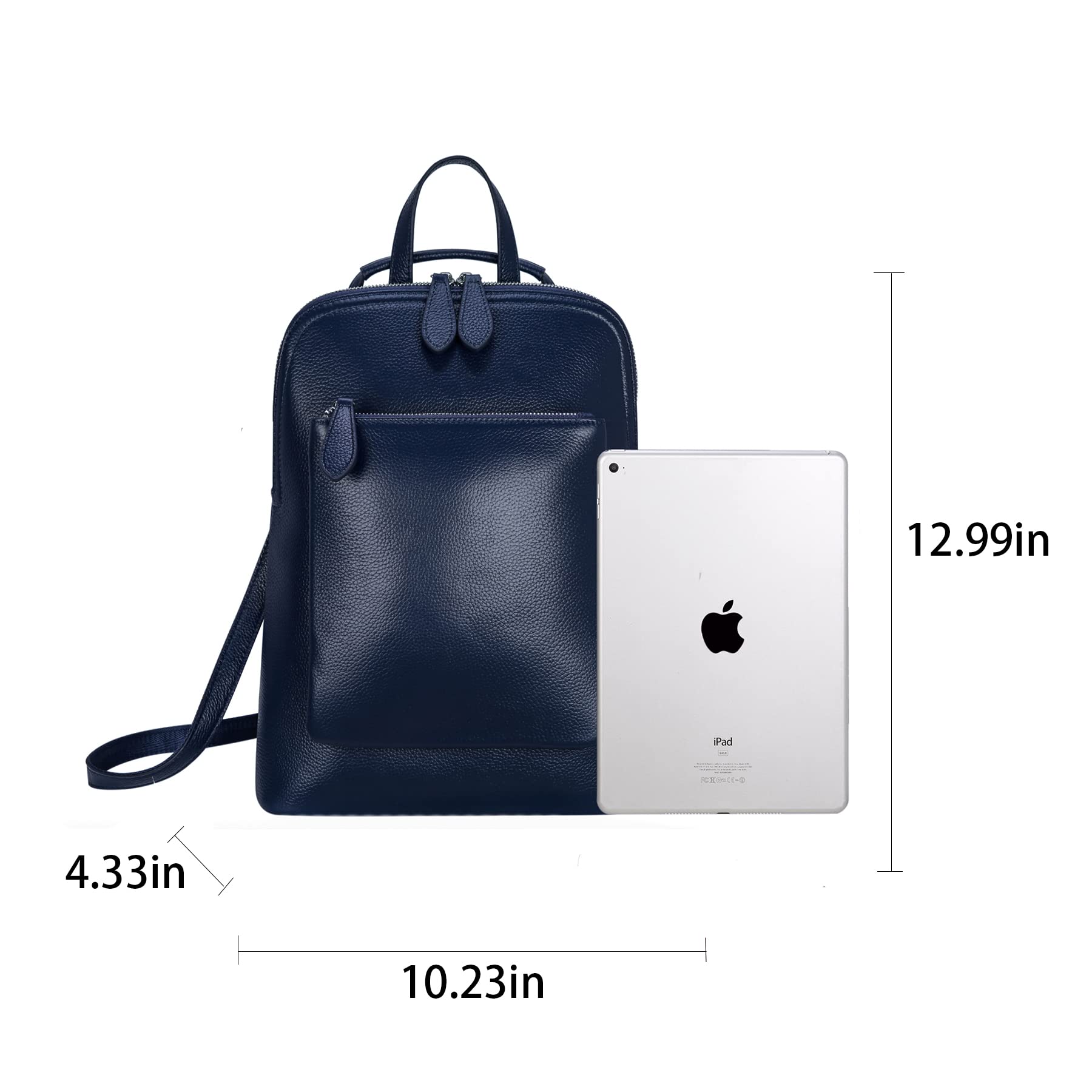 HESHE Women's Leather Backpack Purse - Convertible Designer Work Bag, Stylish Laptop Backpack for Office, Travel & Everyday Use