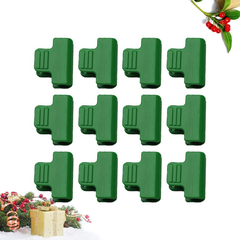 12 Pack Greenhouse Clips - Heavy Duty Plant Support Clips for Grafting, Sun Shade Net & Insulation | Durable Tube Vegetable Garden Clamps for Greenhouse, Hydroponics & Outdoor Gardening