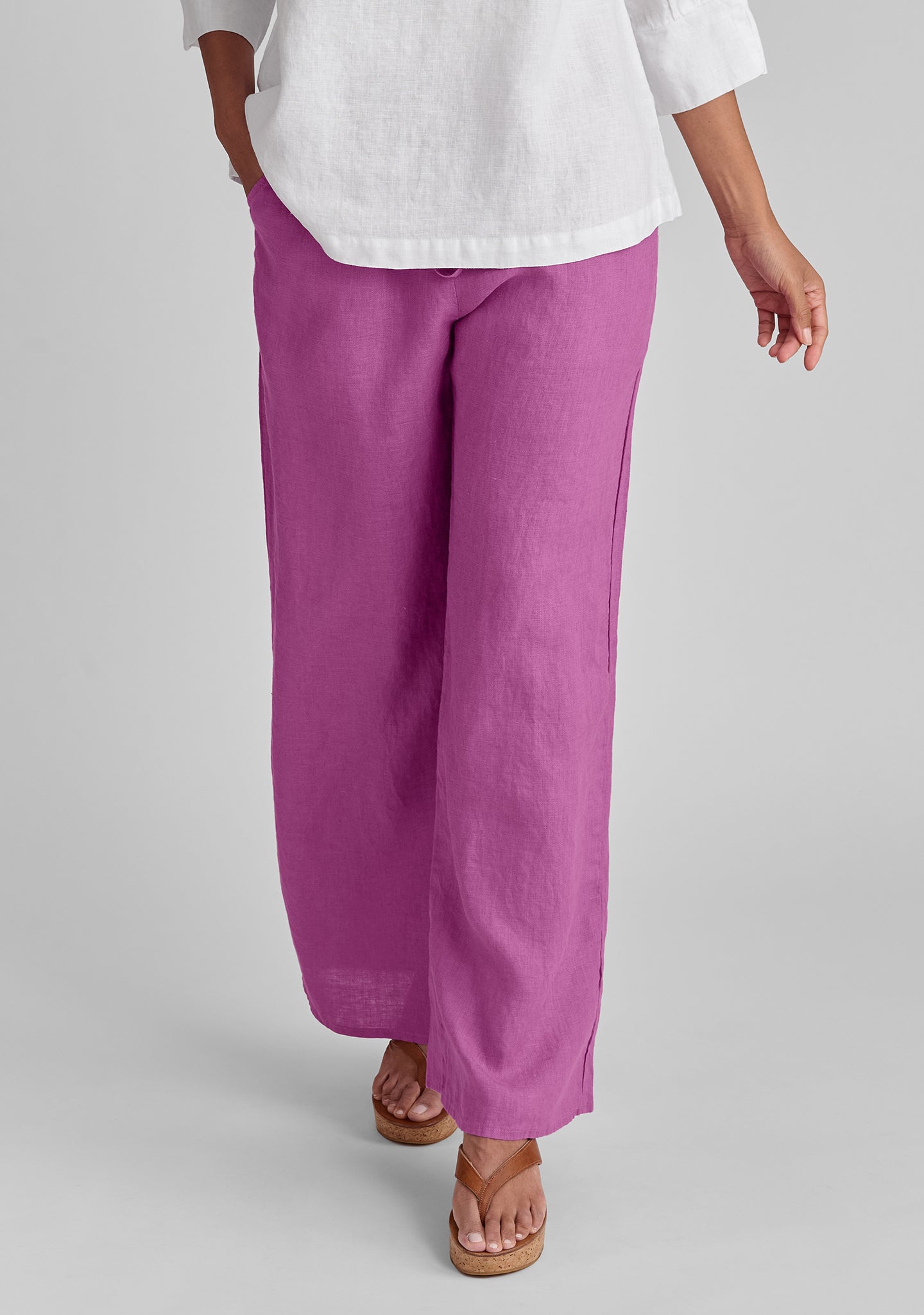 Stylish Full Length Linen Pants for Women - Comfortable Summer Picnic Pants - Perfect for Outdoor Activities, Beach Vacations & Casual Wear