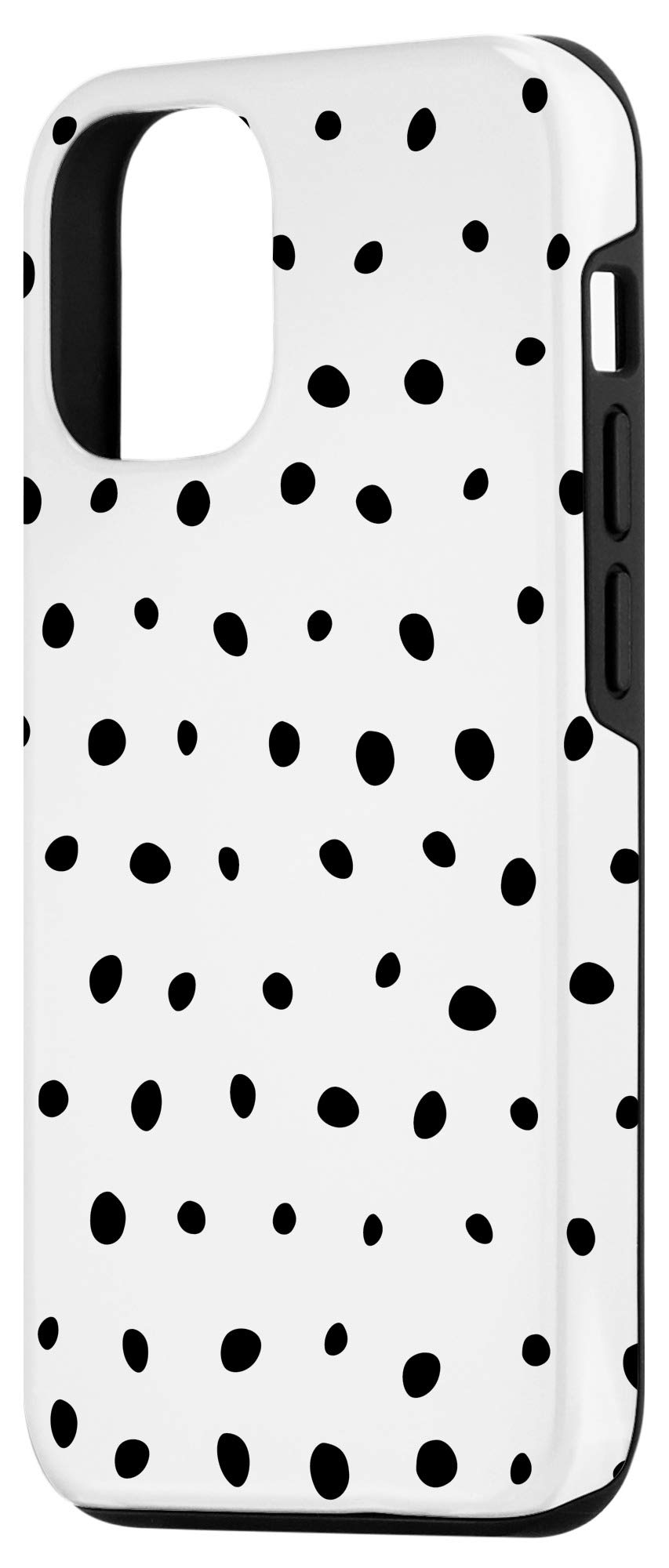 iPhone 12/12 Pro Case - Black Polkadot Design Protective Phone Cover | Perfect Gift for Birthday, Christmas & Daily Use