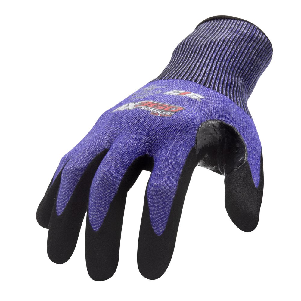 212 Performance AXLTC3 03 011 AX360 Seamless Knit Cut 3 Lite Gloves - X Large Blue - Lightweight Work Gloves for Construction, Mechanics & Outdoor Activities