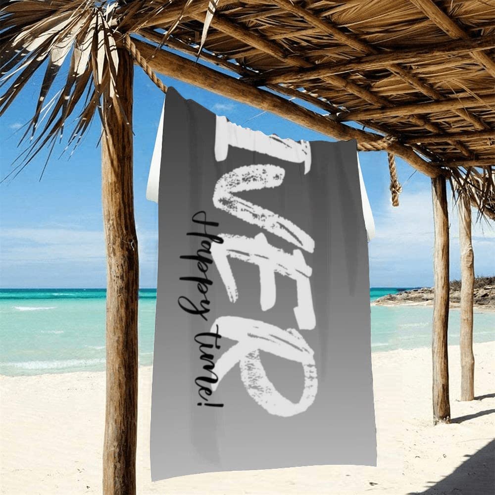 Personalized Beach Towel with Name - Custom Monogrammed Bath & Pool Towel for Women, Men, Kids - Perfect Summer Gift for Vacation, Swimming, Beach Trips & Outdoor Activities