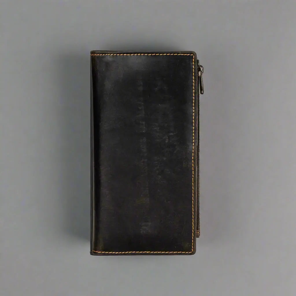 Premium RFID Blocking Leather Wallet with Zipper Pocket - Slim Bifold Wallet for Men - Perfect for Travel, Business & Everyday Use