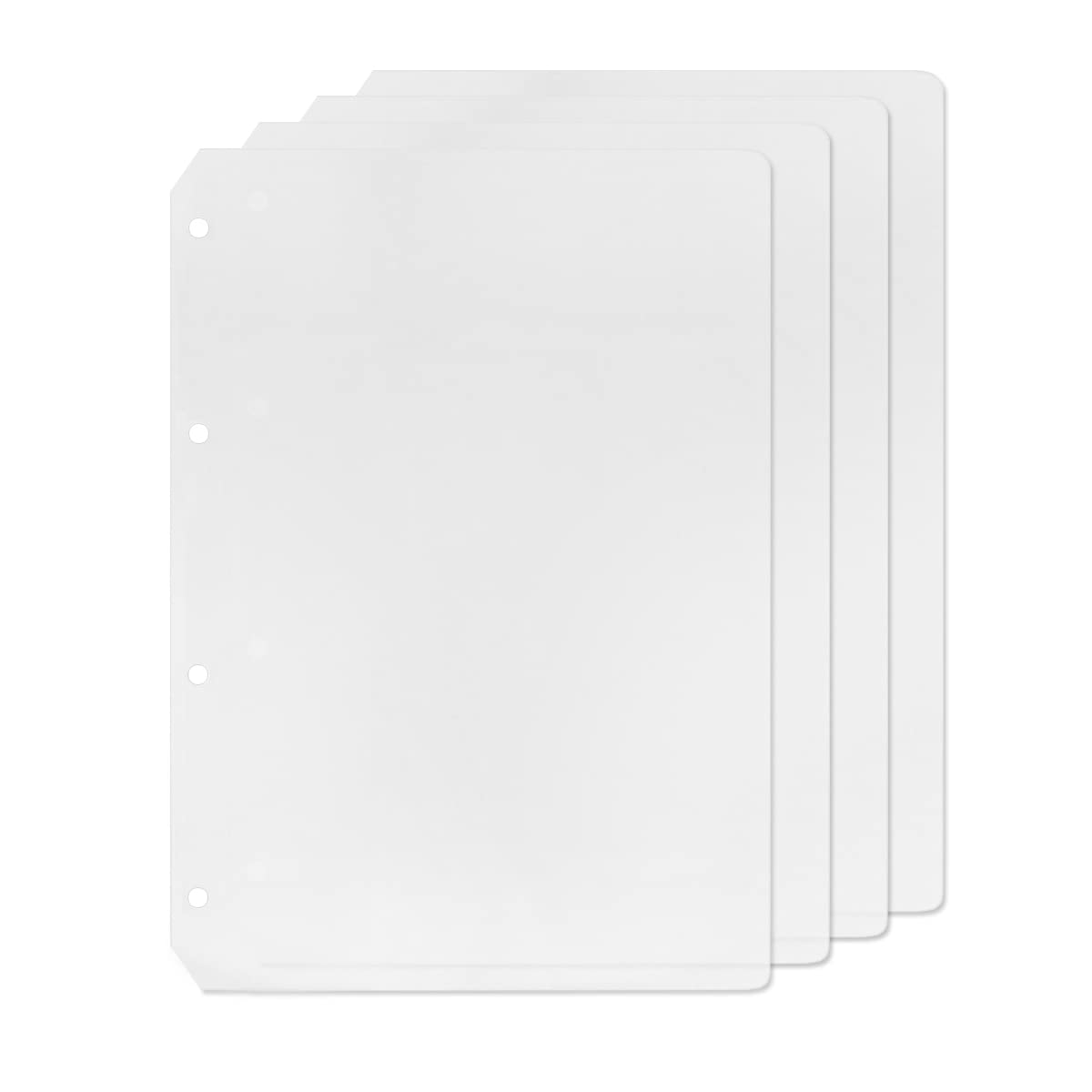 4 Pack A4 4-Hole Plastic Binder Dividers - Waterproof Page Dividers for Personal Organizer, School, Office & Home Organization (A4 Size, Multicolor) - Perfect for Notebooks, Planners, Filing Systems & Document Management