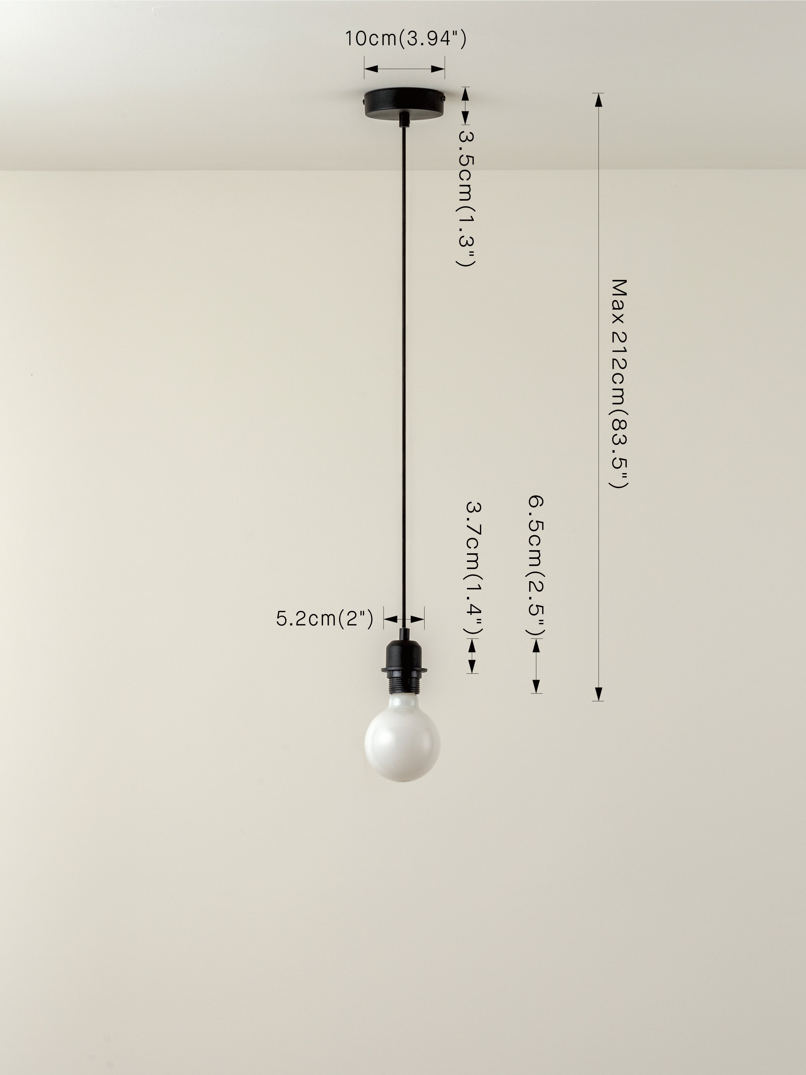 1-Light Matt Black Drop Cap Lampholder Kit by Capel - Perfect for Pendant Lighting in Dining Rooms, Kitchens, and Entryways