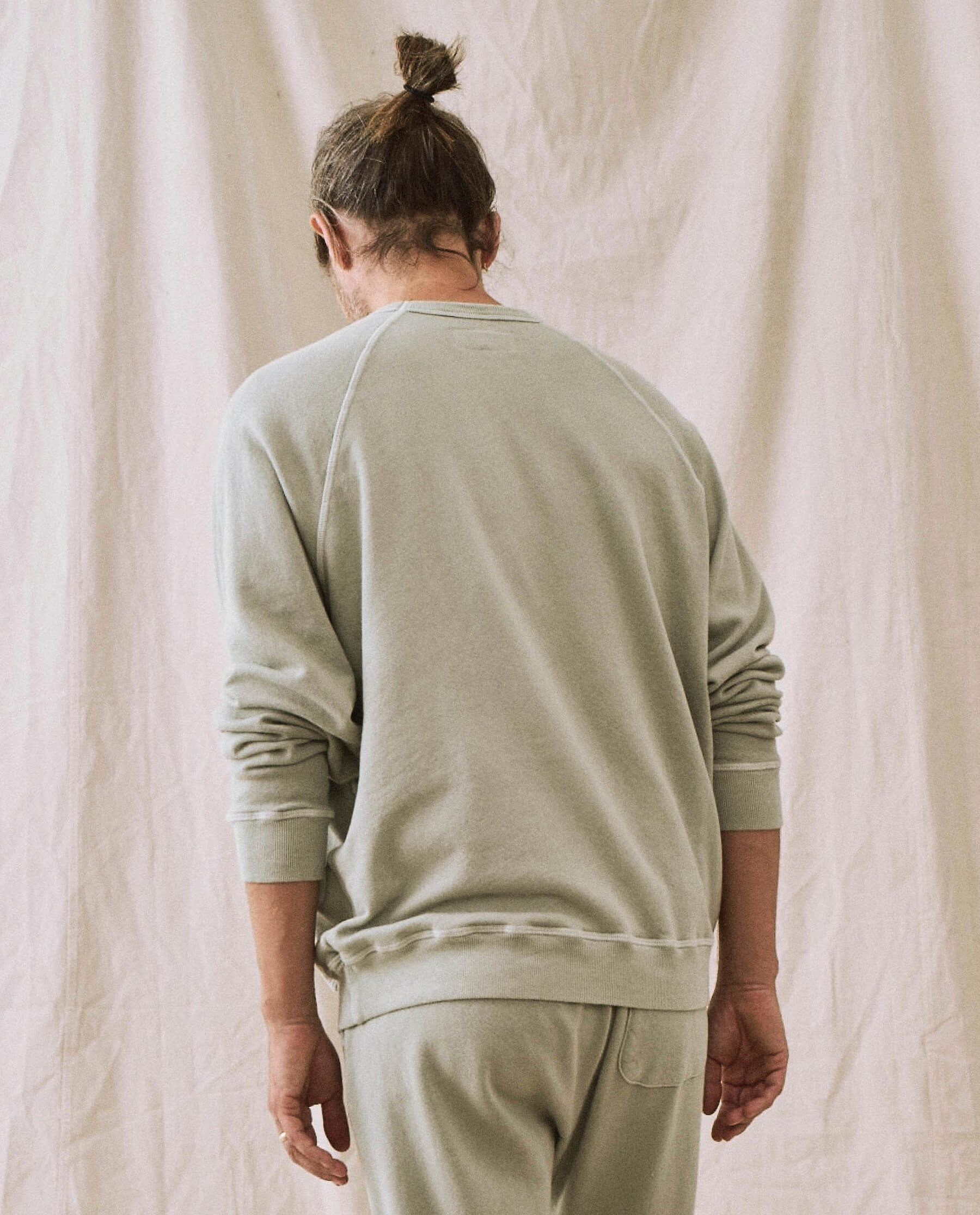 Men's College Sweatshirt - Comfortable Cotton Pullover Hoodie for Casual Wear | Seafoam Green | Perfect for Campus, Gym & Everyday Outfits