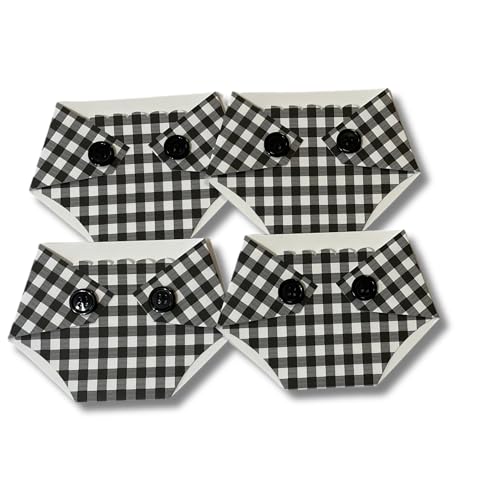 4 Black and White Plaid