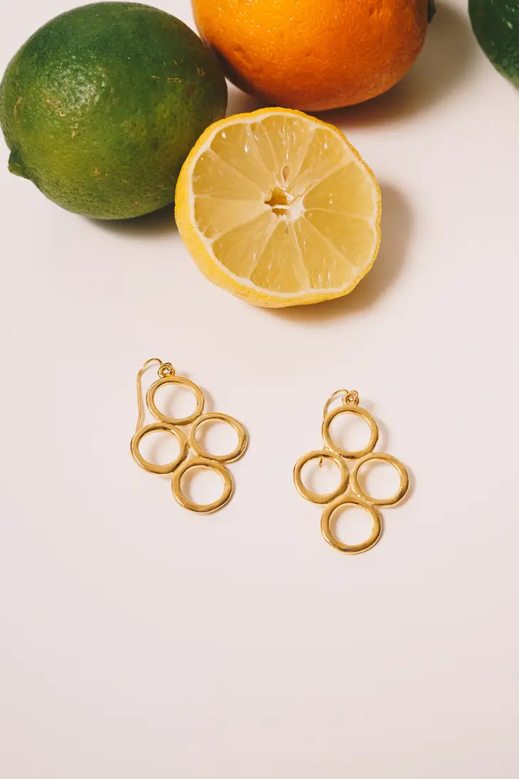 Holly Drop Earrings - 18K Gold Plated Dangle Earrings for Women | Elegant Holiday Party Jewelry Gift | Perfect for Christmas, Weddings & Special Occasions