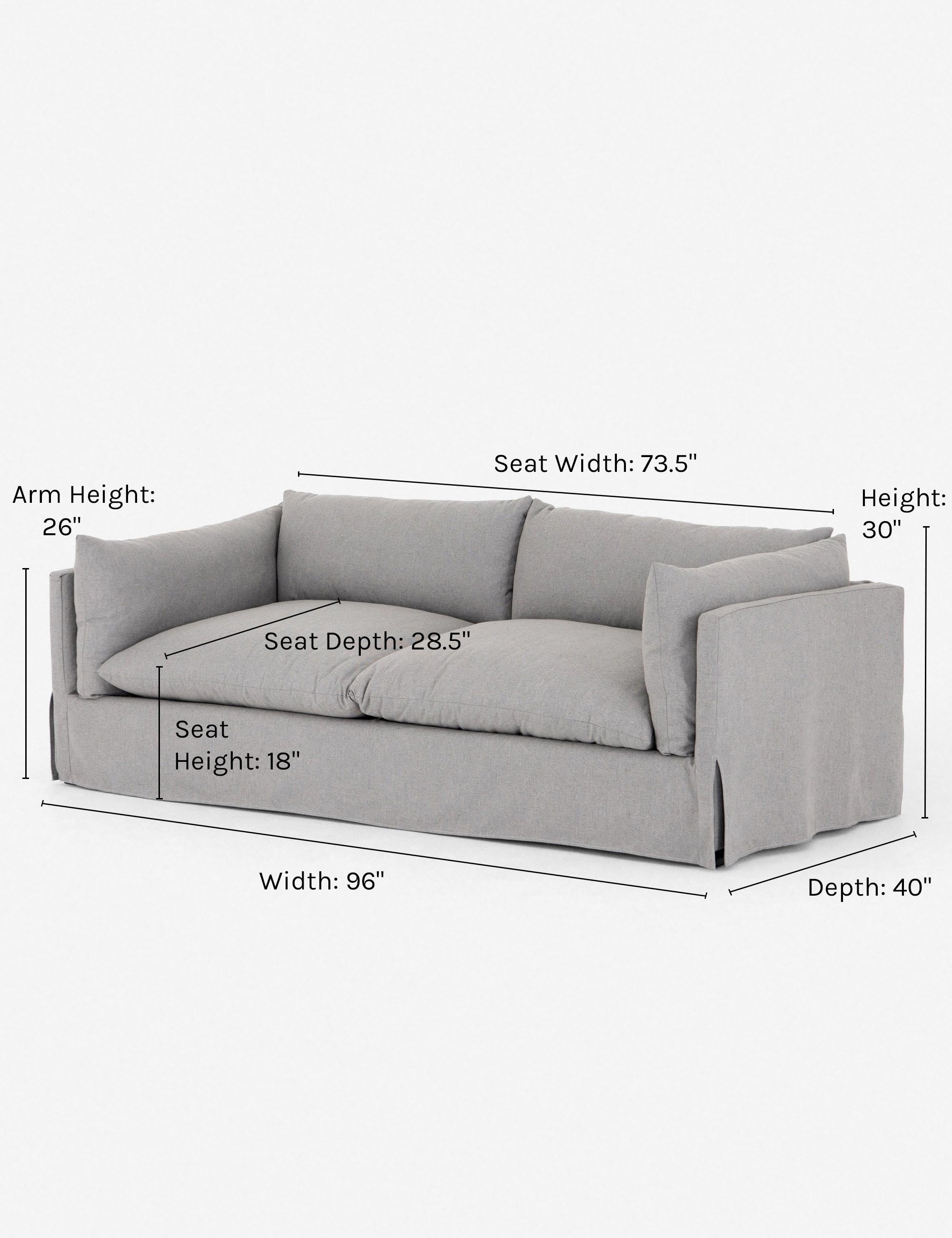 Arlen Slipcover Sofa - Washable Removable Sofa Cover for Living Room, Bedroom & Office - Perfect for Pets, Kids & Home Decor