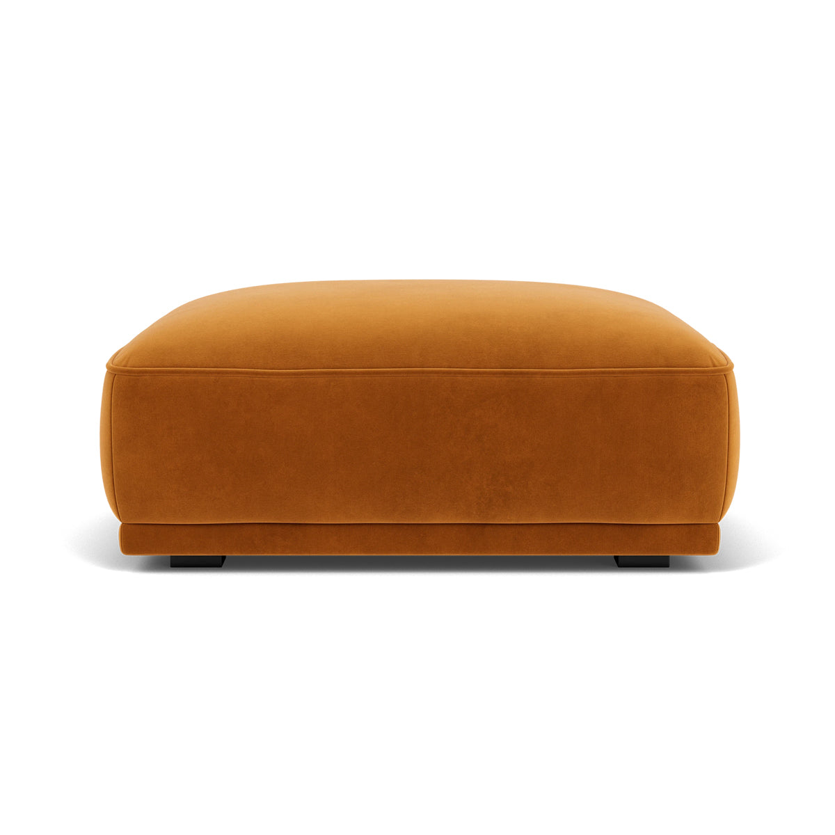 Leonora Velvet Ottoman Stool - Plush Velvet Upholstered Footrest, Storage Bench & Accent Seat for Living Room, Bedroom or Nursery