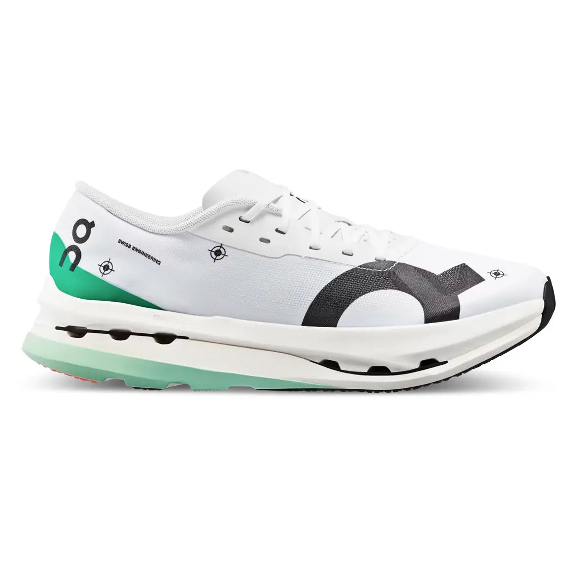 Women's On Running Cloudboom Echo 3 Running Shoes - Undyed White & Mint | Lightweight Performance Sneakers for Marathon Training & Road Running