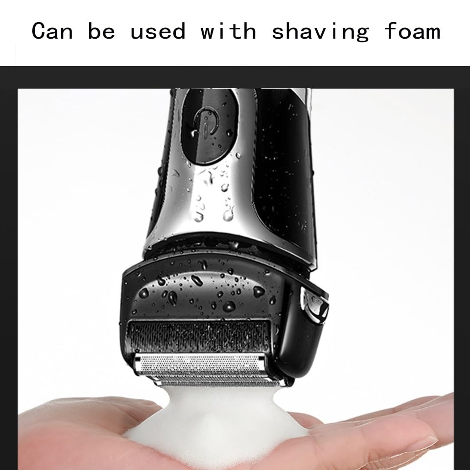 Premium Electric Razor for Men - USB Rechargeable Cordless Shaver with Precision Trimmer for Face & Beard Grooming - Ideal for Travel, Home & Office Use