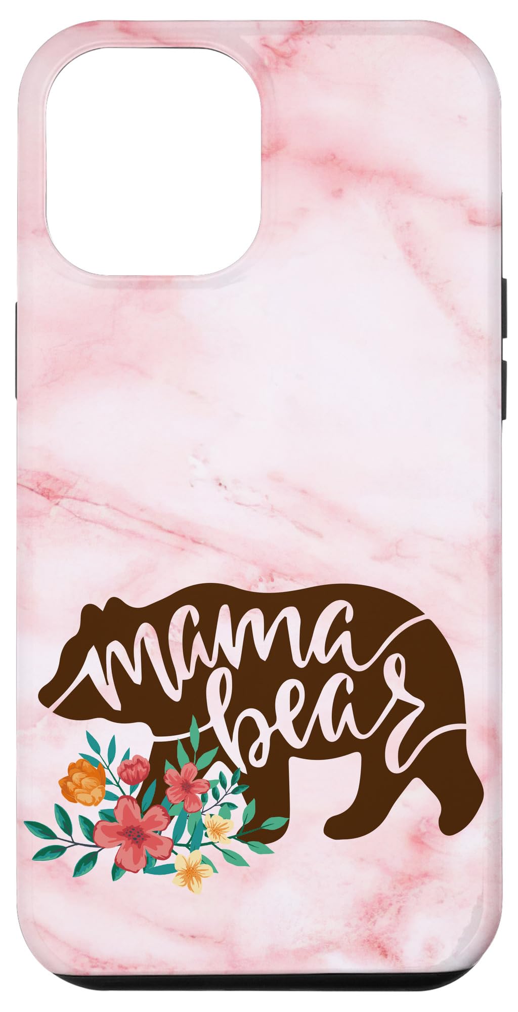 iPhone 12 Pro Max Case - Premium Flower & Mama Bear Design Protective Cover for Men & Women | Perfect for Everyday Use, Travel & Gift Giving
