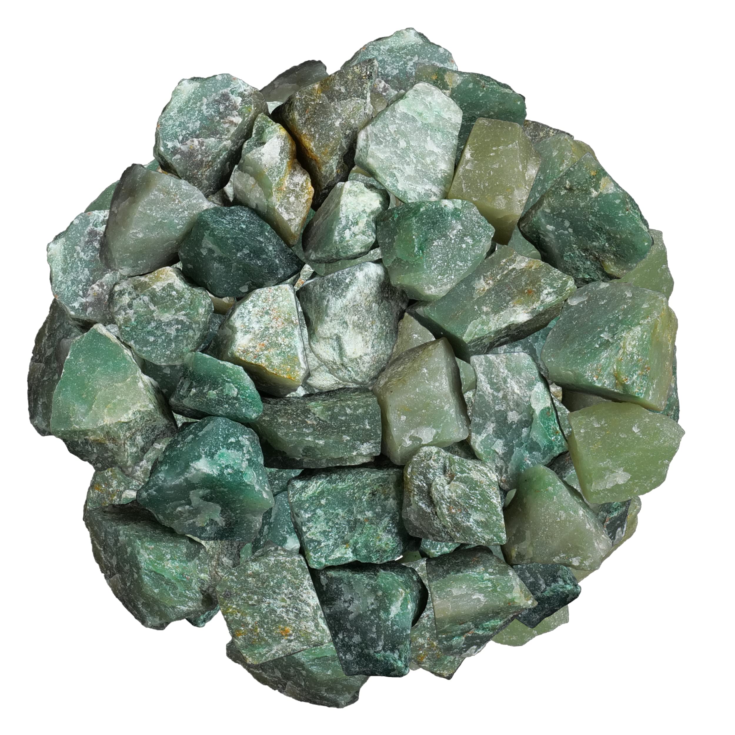 FASHIONZAADI Raw Jade Stone & Assorted Crystals - Real Rough Gemstones for Rock Tumbling, Reiki Healing, House Decor, Meditation & Jewelry Making