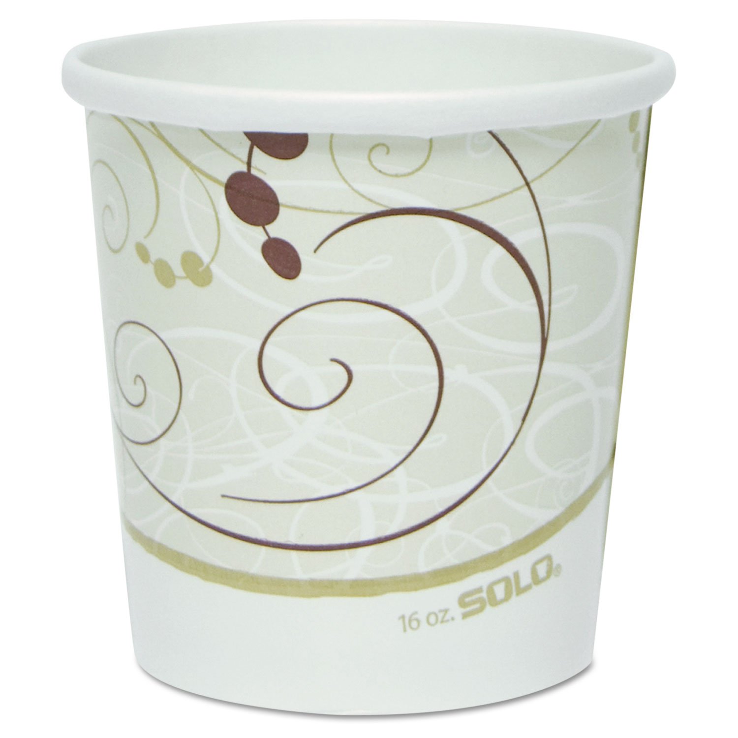 Solo Cup Company H4165sym Flexstyle Double Poly Paper Containers - 16 Oz, Symphony Design (25 Pack) - Perfect for Parties, Picnics & Office Events