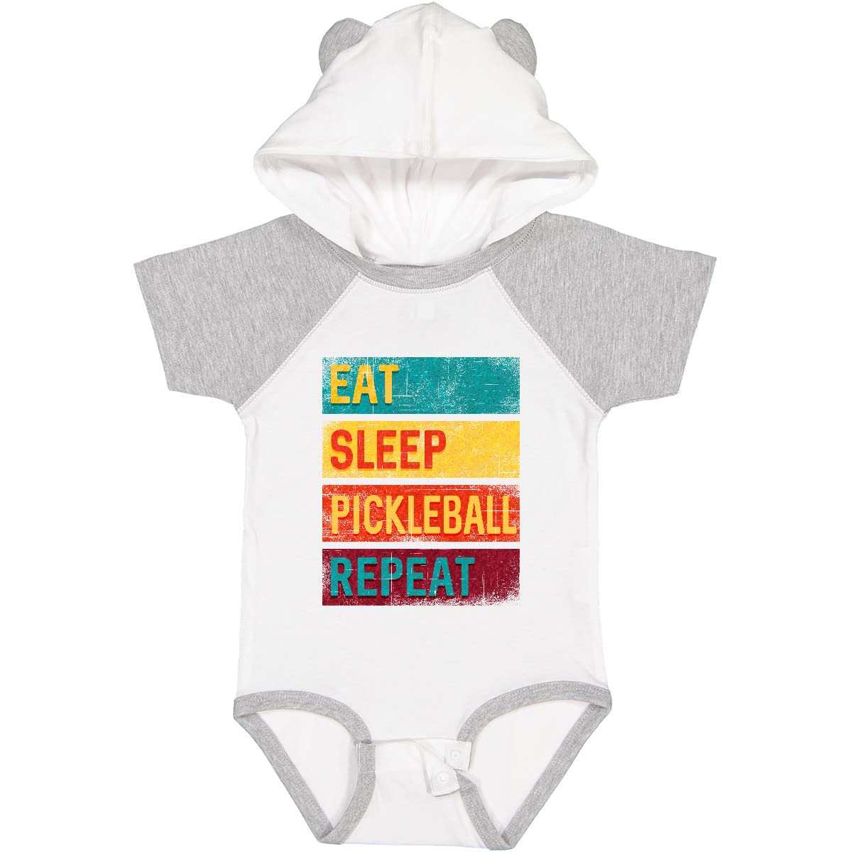 Eat Sleep Pickleball Repeat Baby Bodysuit - Cute Pickleball Lover Outfit for Infants & Toddlers - Perfect for Game Day, Family Photos & Playtime