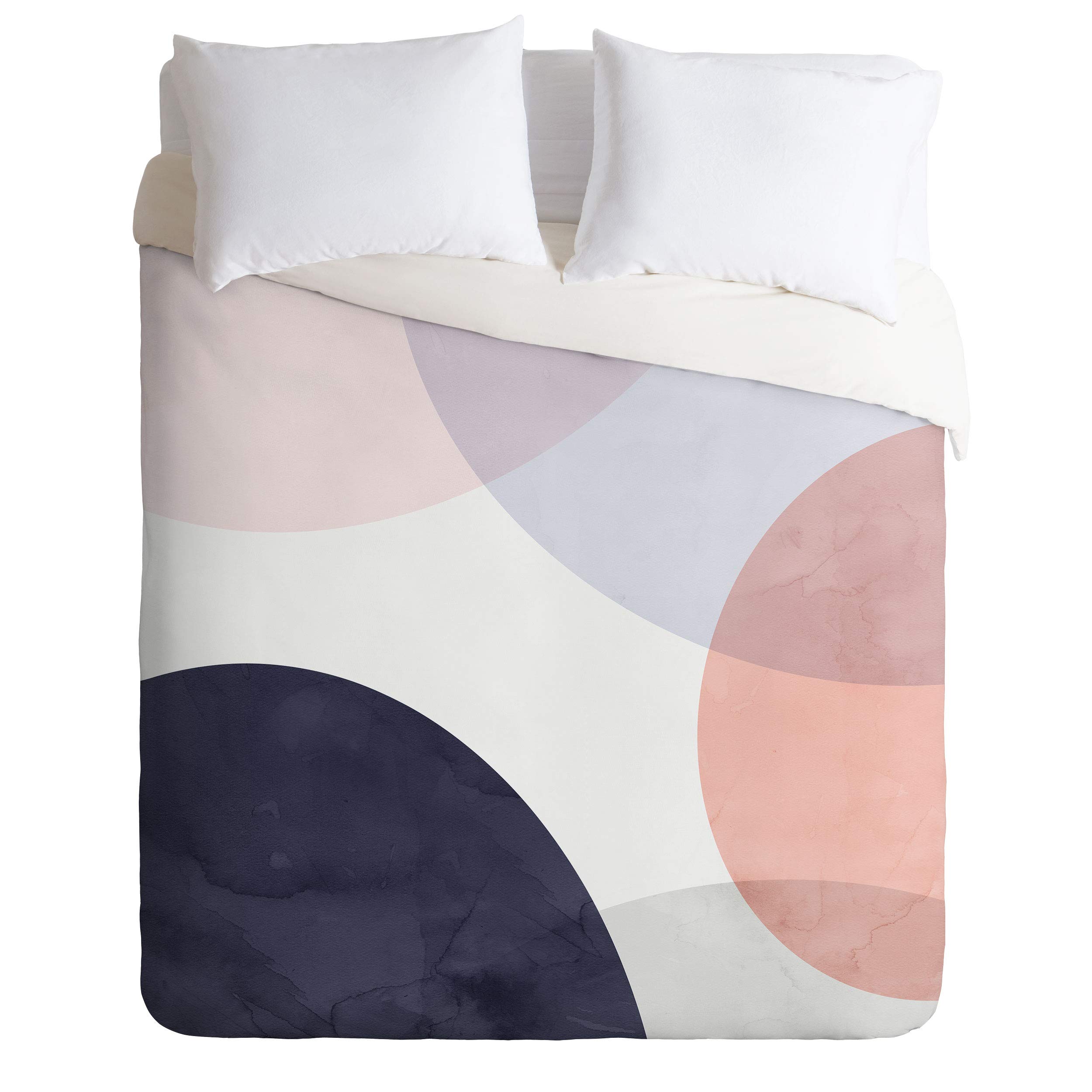 Pastel Shapes Comforter Set by Emanuela Carratoni - Twin/XL Size with Pillowcases | Soft Geometric Bedding for Modern Bedrooms & Guest Rooms
