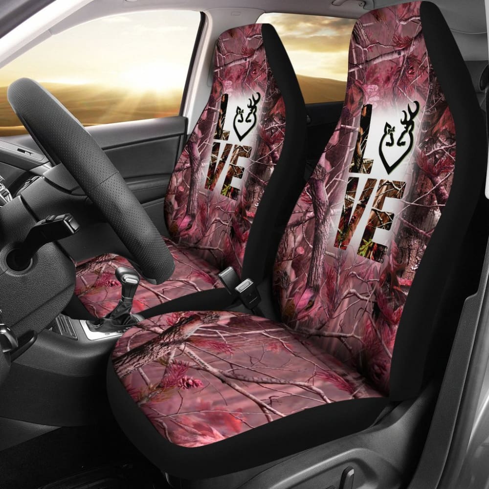 2Pcs Country Girl Car Seat Covers - Universal Fit for Most Vehicles (8-101819) - Perfect for Road Trips, Daily Commute & Country Style Car Decor