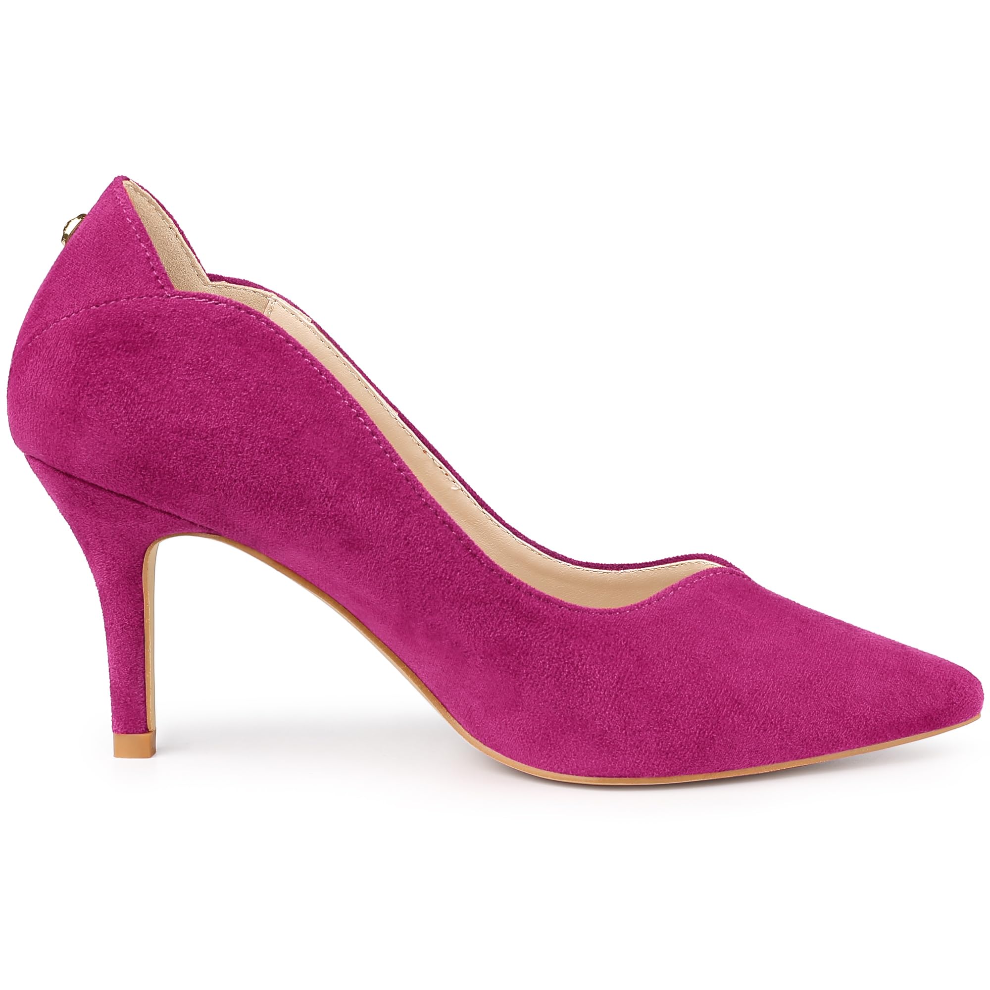 Allegra K Women's Pointed Toe Stiletto Heels - Comfortable Pull On Pumps for Work, Party & Evening Wear - Dress Shoes for Women