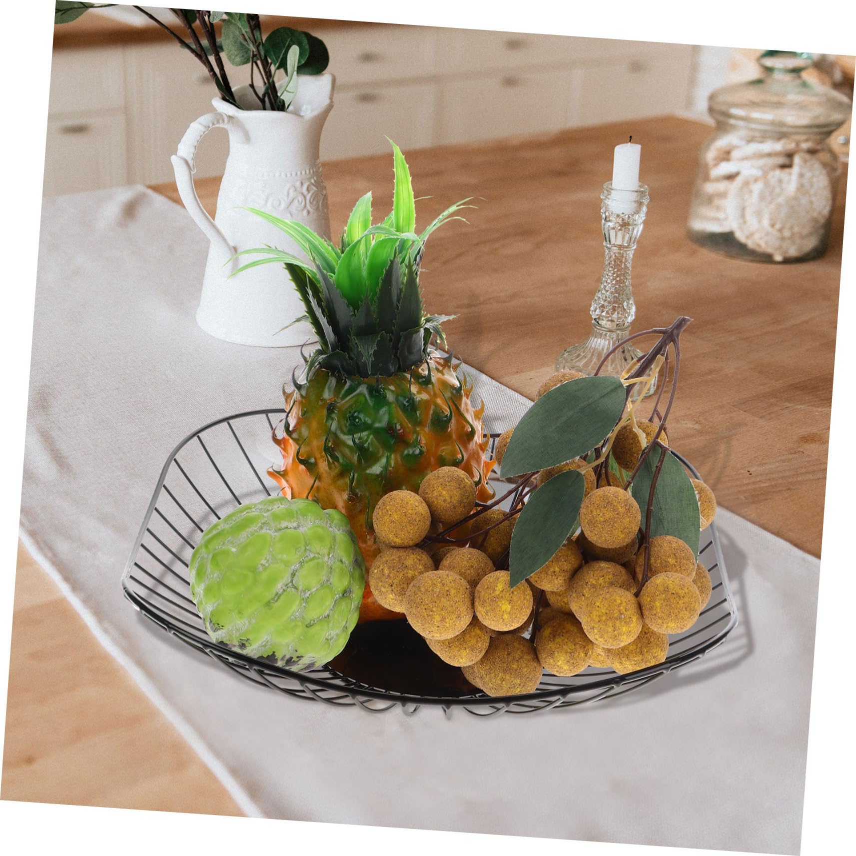 1pc Metal Wire Fruit Bowl - Elegant Iron Art Dish Container for Fruit Storage | Perfect for Kitchen Counter, Dining Table, and Party Serving | Rustic Home Decor & Fruit Holder